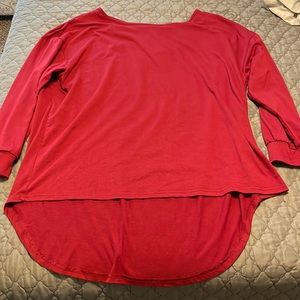 Burgundy long sleeve top